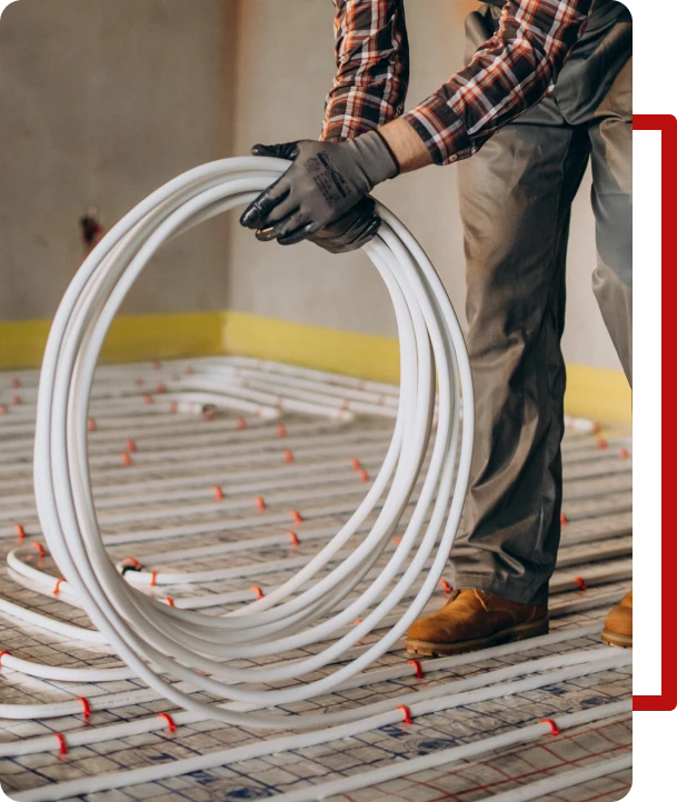 Radiant heating installation